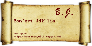 Bonfert Júlia névjegykártya